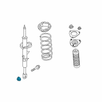 OEM 2017 Infiniti Q60 Nut Diagram - 01225-00072