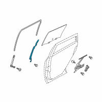 OEM 2014 Nissan Juke Glass Run Rubber-Lower Rear, RH Diagram - 82386-1KA0B