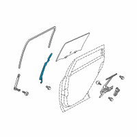 OEM 2011 Nissan Juke Glass Run Rubber-Lower Rear, RH Diagram - 82386-1KA0B