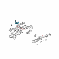 OEM 2008 Pontiac G5 Battery Tray Diagram - 15793349