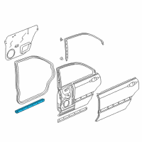 OEM 1998 Acura RL Seal, Rear Door (Lower) Diagram - 72826-SZ3-003