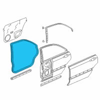 OEM 2000 Acura RL Weatherstrip, Right Rear Door Diagram - 72810-SZ3-003