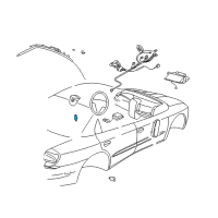 OEM 2003 Cadillac CTS Sensor, Inflator Restraint Side Imp Diagram - 25741820