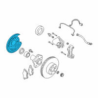 OEM 2003 Infiniti M45 Rear Brake Plate Assembly, Right Diagram - 44020-AG000