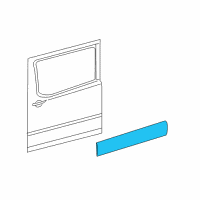 OEM 2009 Dodge Sprinter 3500 APPLIQUE-Sliding Door Diagram - 1RQ30P01AA