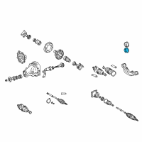 OEM 2001 Toyota Highlander Differential Assembly Insulator Diagram - 41651-48020