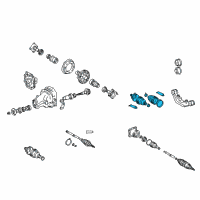 OEM 1999 Lexus RX300 Boot Kit, Rear Drive Shaft Diagram - 04437-48010