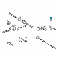 OEM 2002 Toyota Highlander Differential Assembly Insulator Diagram - 41651-48030