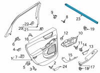 OEM 2022 Ford Escape WEATHERSTRIP - DOOR BELT Diagram - LJ6Z-7825861-E