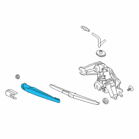 OEM 2018 Kia Soul Rear Wiper Arm Assembly Diagram - 988111R000