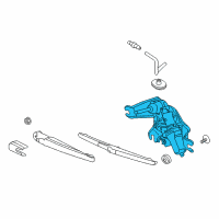 OEM 2019 Kia Soul Rear Wiper Motor Assembly Diagram - 98710B2000