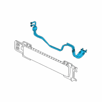 OEM 2004 Saturn Vue Transmission Auxiliary Fluid Cooler Pipe Assembly Diagram - 15842512