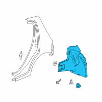 OEM 2016 Chevrolet Spark EV Wheelhouse Liner Diagram - 95025197