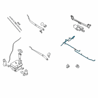 OEM 2012 Hyundai Elantra Hose Assembly-Windshield Washer Diagram - 98650-2L000