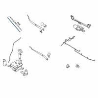 OEM Hyundai Wiper Blade Rubber Assembly(Passenger) Diagram - 98361-2L010