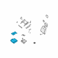 OEM 2010 Nissan Altima Cushion Assembly - Front Seat Diagram - 87350-ZX28A