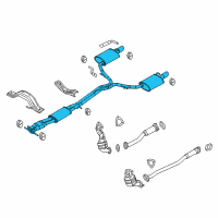 OEM Ford Explorer Muffler & Pipe Diagram - JB5Z-5F250-A