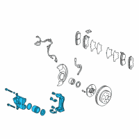 OEM 2005 Honda Accord Caliper Sub-Assembly, Left Front Diagram - 45019-SDA-A02