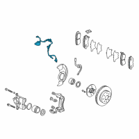 OEM Honda Accord Sensor Assembly, Right Front Diagram - 57450-SDA-A11