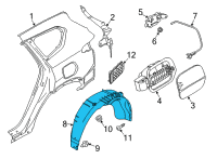 OEM Hyundai Santa Fe GUARD ASSY-REAR WHEEL, LH Diagram - 86821-S1500