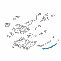 OEM 2000 Acura Integra Band Assembly, Driver Side Fuel Tank Mounting Diagram - 17522-SR3-000