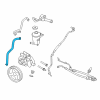 OEM Lincoln Navigator Power Steering Suction Hose Diagram - 9L3Z-3691-C