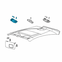 OEM 2016 Ford Fiesta Dome Lamp Assembly Diagram - AE8Z-13776-AB