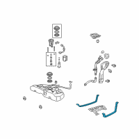 OEM 2010 Acura TSX Band, Driver Side Fuel Tank Mounting Diagram - 17522-TA0-A00