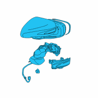 OEM 2014 Lexus IS250 Mirror Assembly, Outer Rear Diagram - 87910-53571-B2