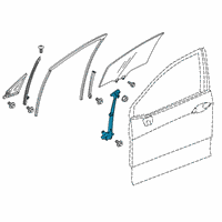 OEM 2021 Honda Clarity Regulator, Front Right Door Diagram - 72210-TRT-A01