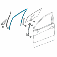 OEM Honda Clarity Runchannel, Front Diagram - 72235-TRT-A01