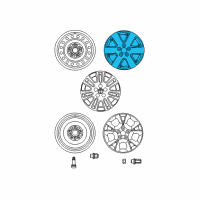 OEM 2009 Toyota Sienna Wheel, Alloy Diagram - 42611-AE031