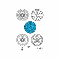 OEM 2008 Toyota Sienna Wheel, Alloy Diagram - 42611-08040