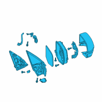 OEM 2019 Acura MDX Mirror Driver Side (White Diamond Pearl) Diagram - 76250-TZ5-A34ZE