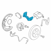 OEM Cadillac ATS Bracket-Front Brake Caliper Diagram - 13372779