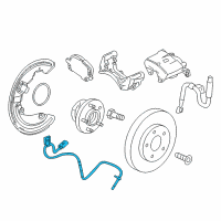 OEM Cadillac CTS Front Speed Sensor Diagram - 23147550