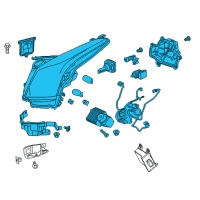OEM 2017 Cadillac ATS Composite Headlamp Diagram - 22989366