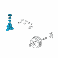 OEM 2003 Honda S2000 Master Cylinder Assembly Diagram - 46100-S2A-A02