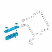 OEM Cadillac Oil Cooler Diagram - 93176626