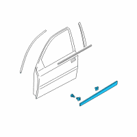 OEM 2006 Kia Rio MOULDING Assembly-Front Door Diagram - 877221G010