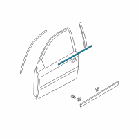 OEM Kia Rio WEATHERSTRIP Assembly-Front Door Belt Diagram - 822201G001