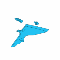 OEM 2014 Acura TL Garnish Assembly, Right Rear Pillar (Premium Ivory) Diagram - 84131-TK4-A02ZB