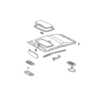 OEM 2000 Chevrolet Prizm Bulb, Windshield Header Reading Lamp Diagram - 94849375