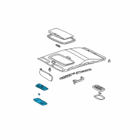 OEM 2003 Pontiac Vibe Lamp, Windshield Header Courtesy & Reading(W/Sun Roof Switch) *Gray Diagram - 88970407