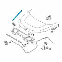 OEM 2016 Kia Soul EV Lifter-Hood, LH Diagram - 81161E4000