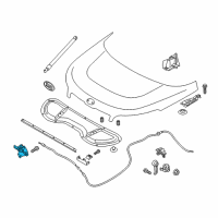 OEM Kia Soul EV Hood Latch Assembly Diagram - 81130E4000