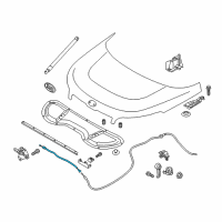 OEM 2017 Kia Soul EV Cable Assembly-Hood Latch Diagram - 81190E4100