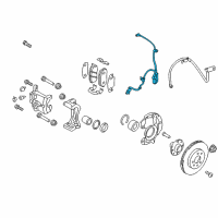 OEM 2015 Hyundai Accent Sensor Assembly-Abs Front Wheel , L Diagram - 95670-1R000