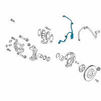 OEM 2016 Hyundai Accent Sensor Assembly-Abs Front Wheel , L Diagram - 95670-1R000