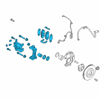 OEM 2013 Kia Rio Front Brake Assembly, Left Diagram - 581101R000